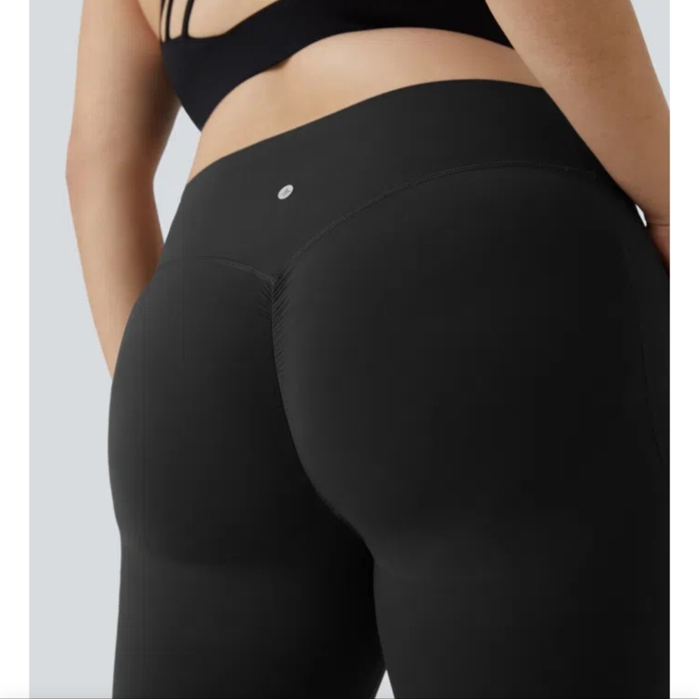 HALARA Black Scrunch-Back High-Waist Leggings